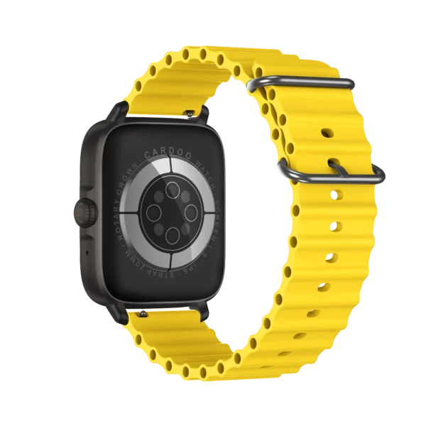 Siliconen Ribbed Band 20mm (Yellow)