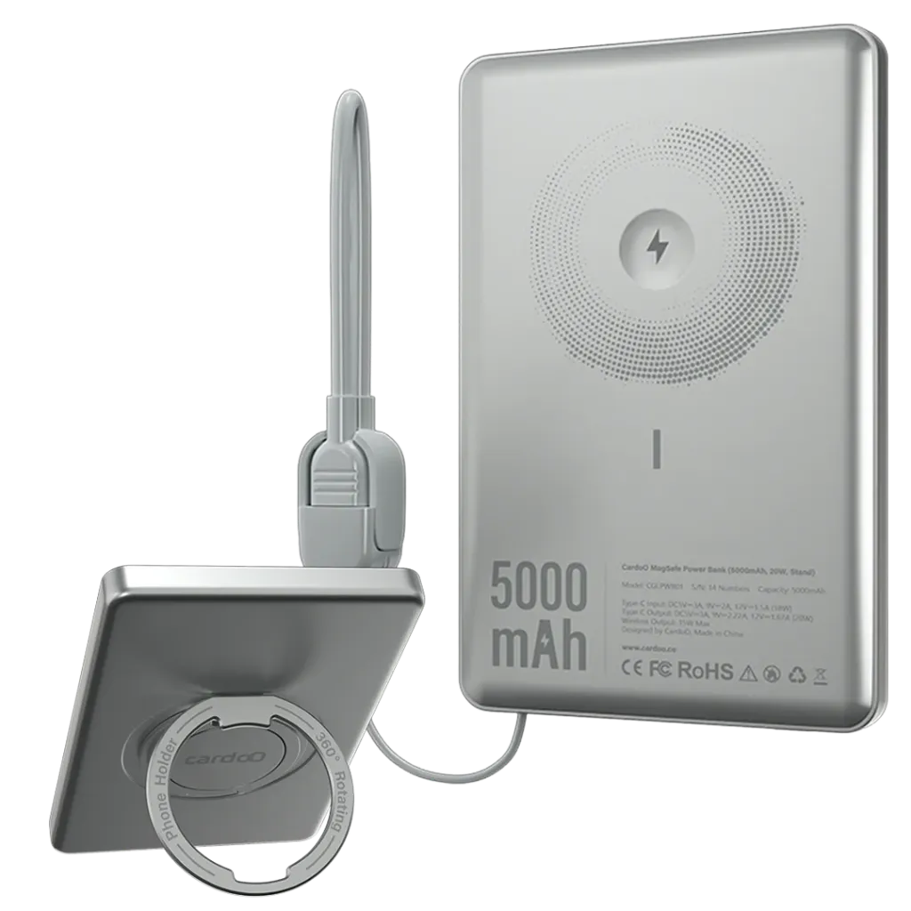 cardoO power Bank 5,000mAh (Silver)