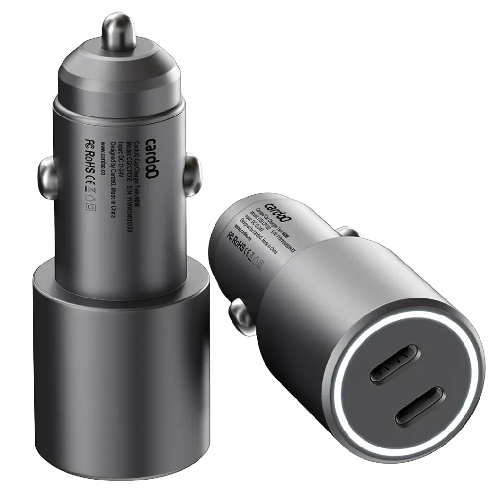 cardoO Car Charger 60W (Grey)
